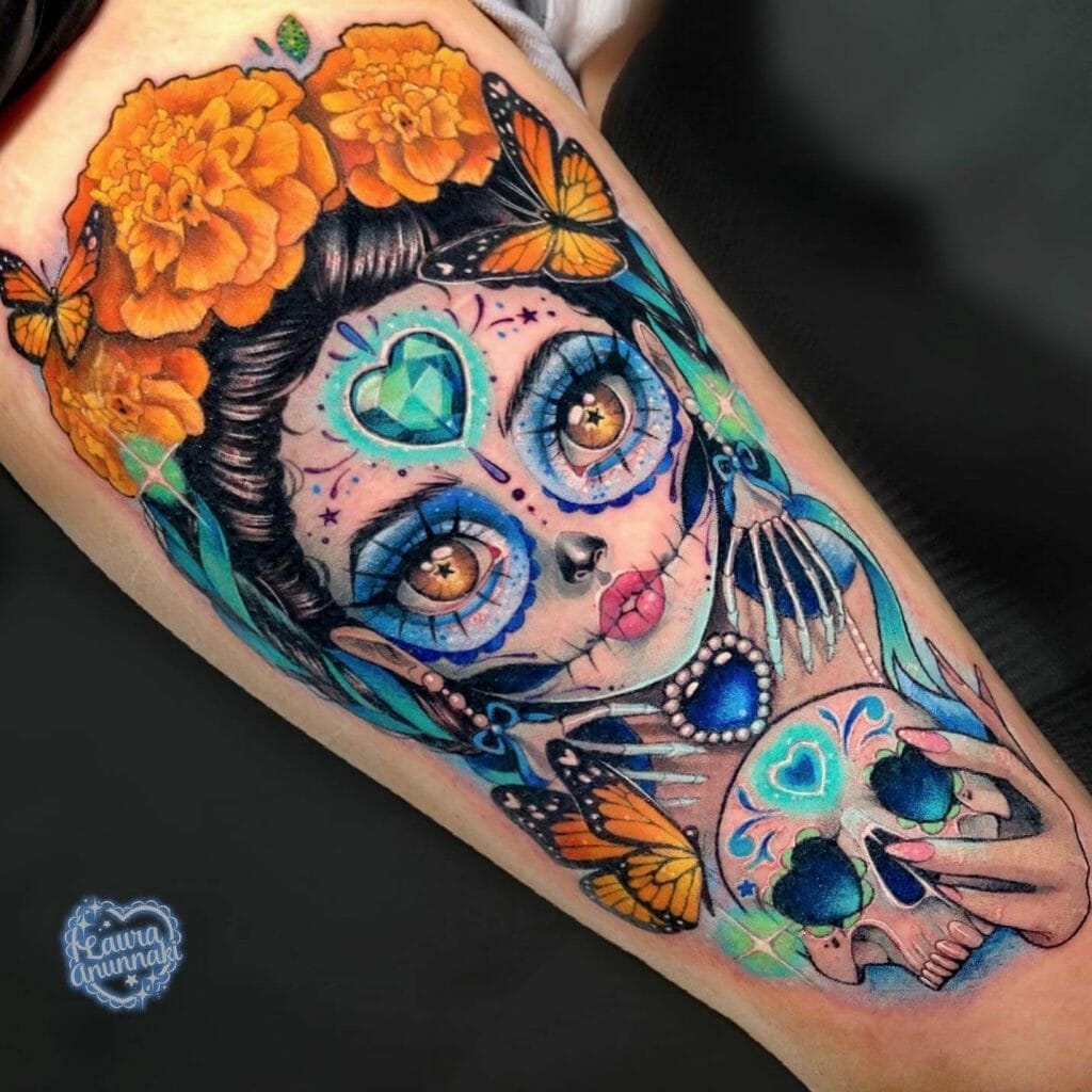 10 Best Sugar Skull Girl Tattoo Ideas That Will Blow Your Mind