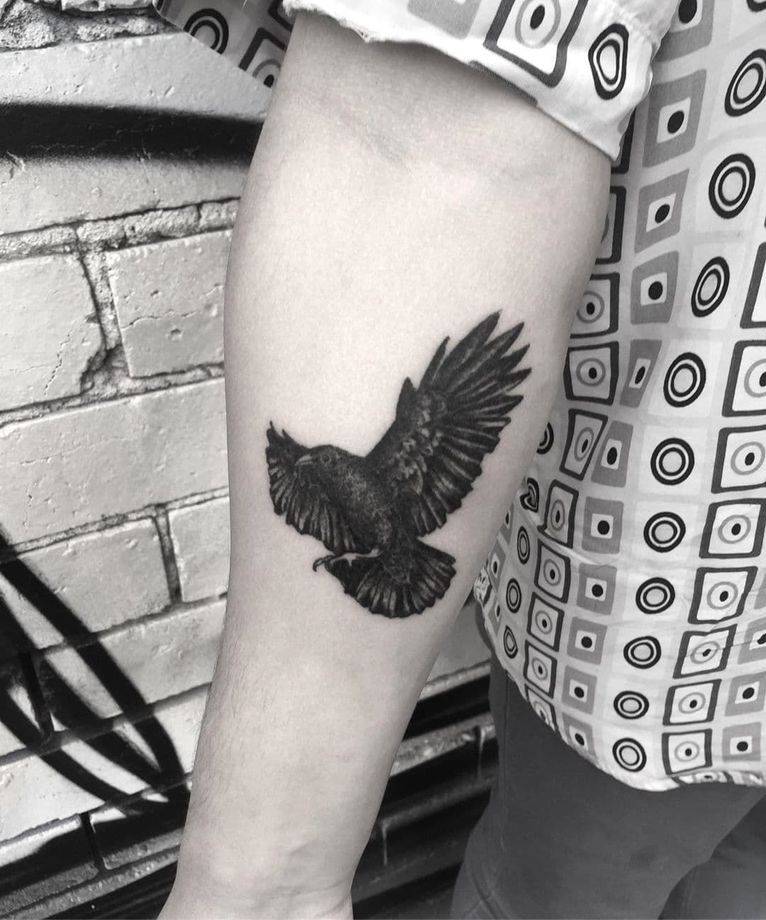 101 Amazing Crow Tattoo Designs You Need To See Crow Tattoo Design Crow Tattoo Black Ink