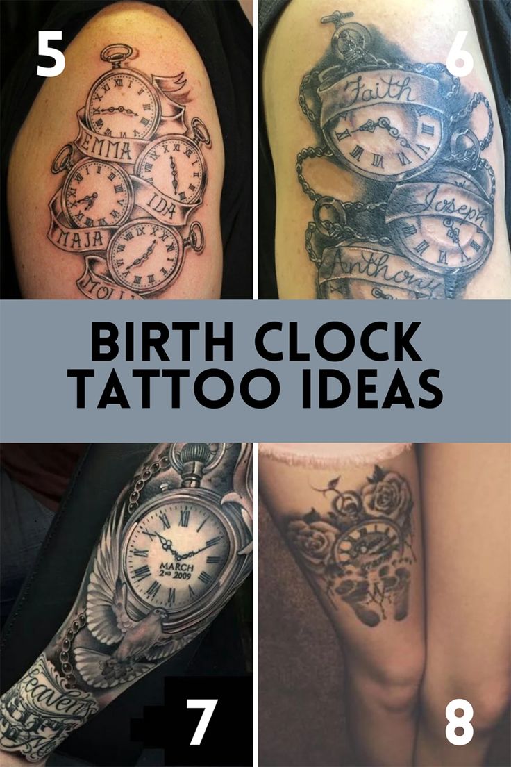 12 Birth Clock Tattoo Ideas That Will Blow Your Mind