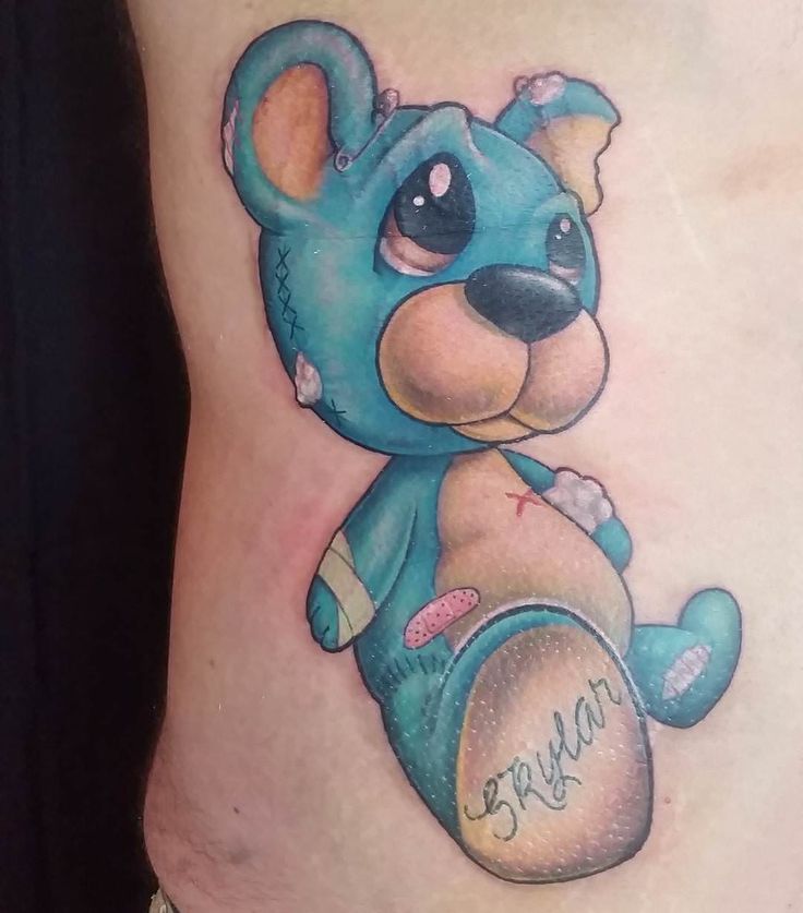 16 Cute Cuddly Teddy Bear Tattoos And Meanings Tattoos Win