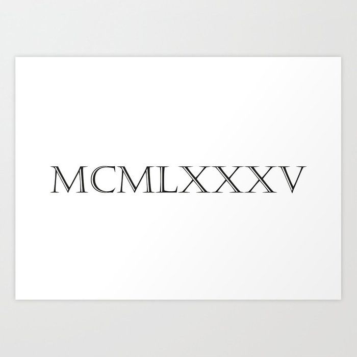 1985 Roman Numerals 1985 Roman Numerals Sticker Teepublic