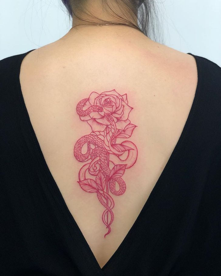 20 Red Ink Tattoos That Show There S A New Trend In Town Bright Side