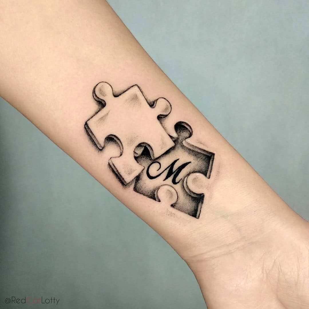 23 Best Puzzle Tattoos For Couples Images On Pinterest Puzzle Tattoos Couple Tattoo Ideas And