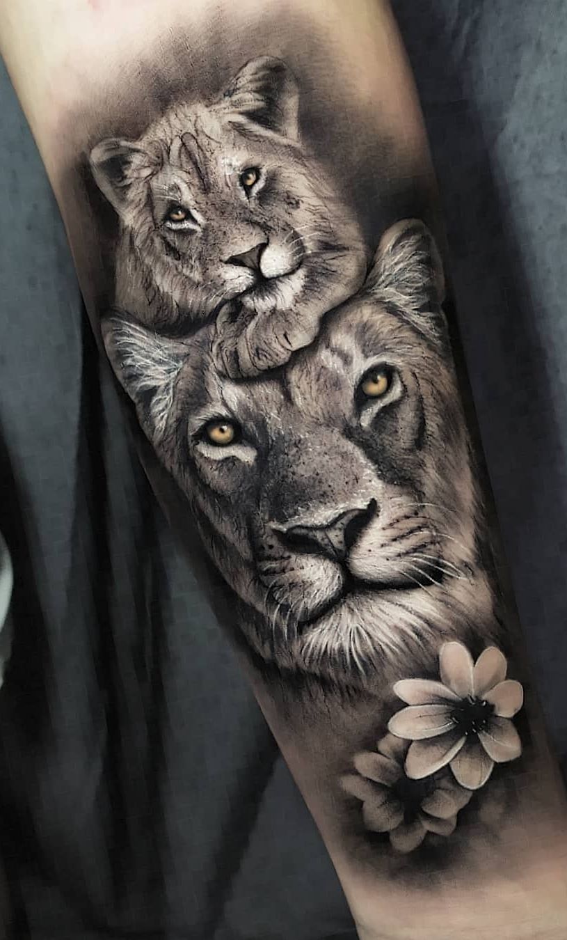 23 Lioness And Cub Tattoo Aedanconol