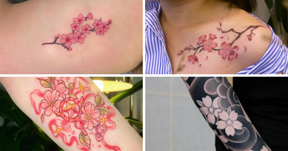 24 Cherry Blossom Tattoos For The Fragile Beauty Of Nature