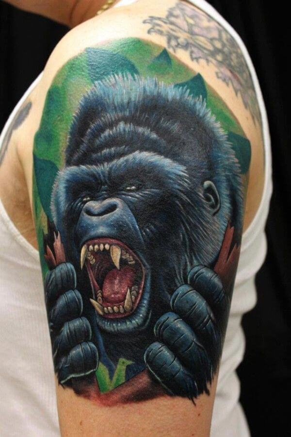 24 Of The Best Gorilla Tattoo Ideas Ever In 2020 Gorilla Tattoo