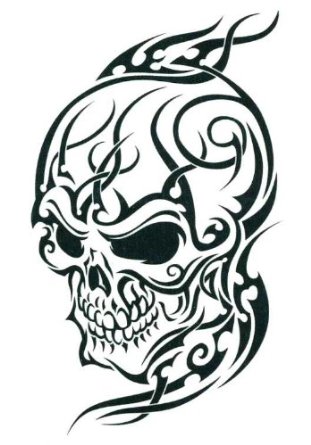 25 Cool Tribal Skull Tattoos