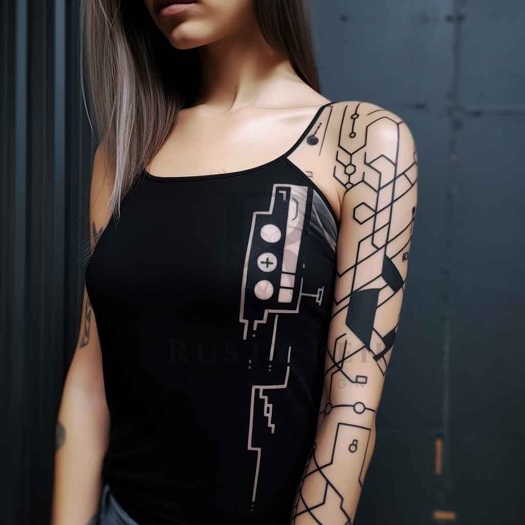 27 Geometric Cyberpunk Tattoo Ideas Stunning Inspiration