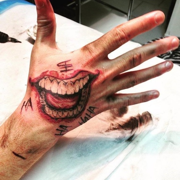 27 Laughing Joker Hand Tattoo Aishaluther