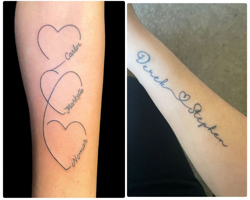 3 Heart Tattoo Ideas with Names - Simple and Meaningful