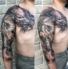 30 Amazing Dragon Half Sleeve Tattoos For Men