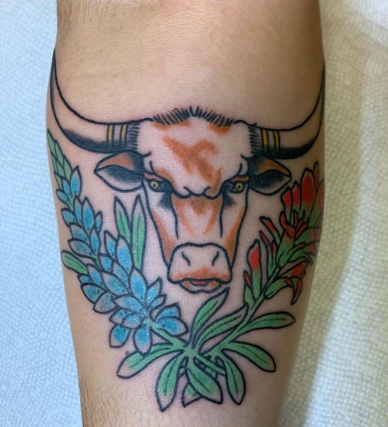 30 Cool Longhorn Tattoos You Must See Style Vp Page 4