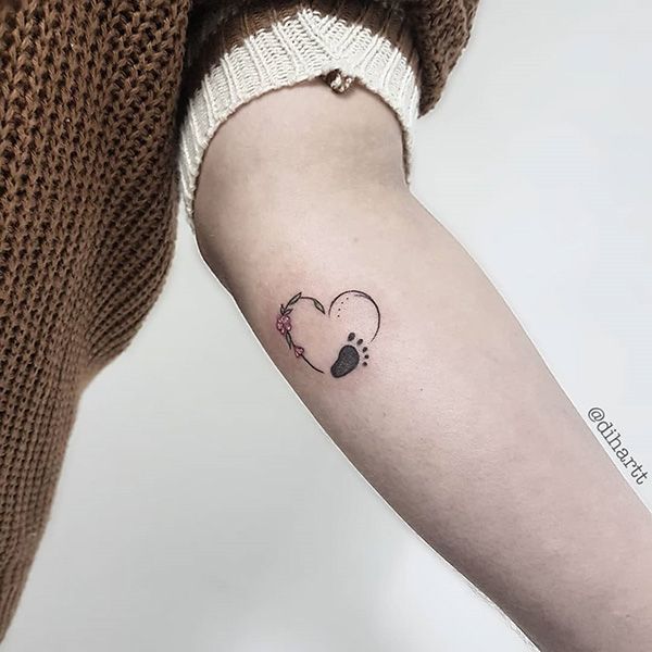 30 Cute Baby Footprint Tattoo Ideas You Will Love