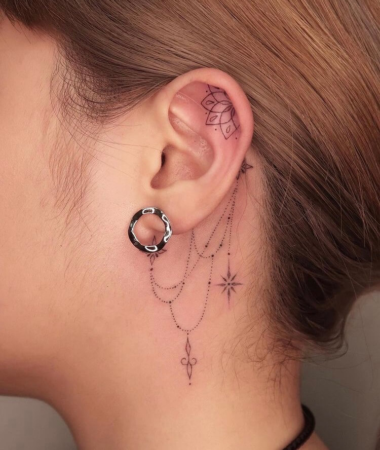 30 Cute Behind The Ear Tattoos For Women Pulptastic