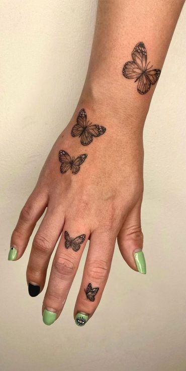 30 Cute Butterfly Tattoos Finger Hand Amp Arm I Take You Wedding Readings Wedding Ideas