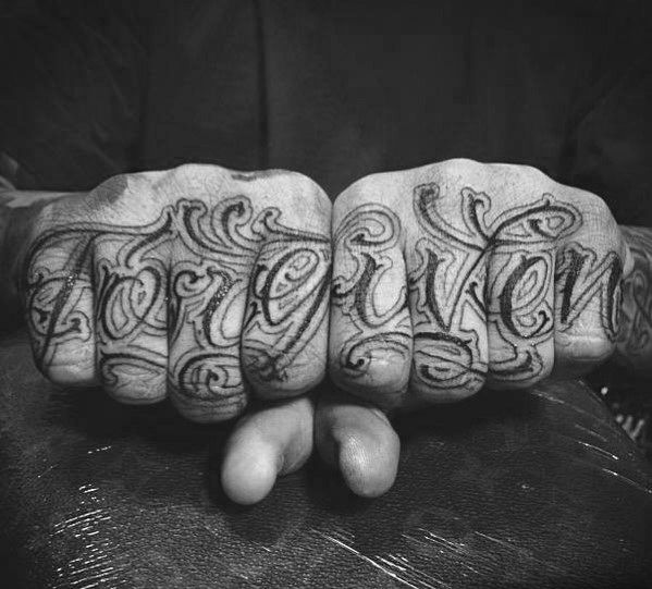 30 Forgiven Tattoo Designs For Men Word Ink Ideas