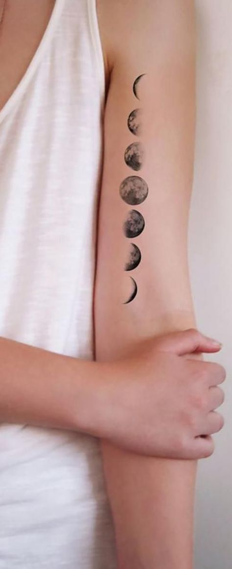 30 Minimalist Moon Phase Tattoo Ideas For Your Next Ink Moon Phases Tattoo Moon Cycle Tattoo