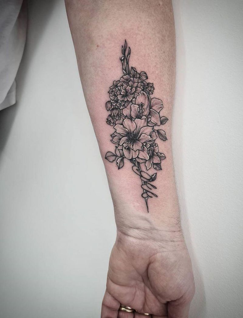 30 Pretty Larkspur Tattoos That Can Enhance Your Temperament