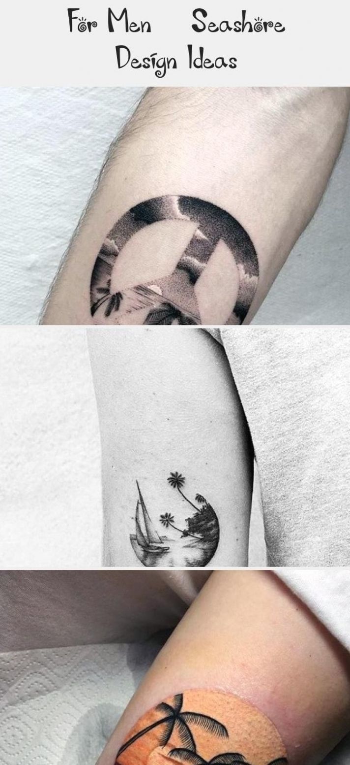 40 Small Beach Tattoos For Men Seashore Design Ideas