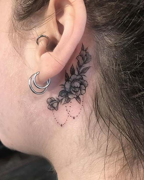 41 Cool Behind The Ear Tattoos For Women Stayglam