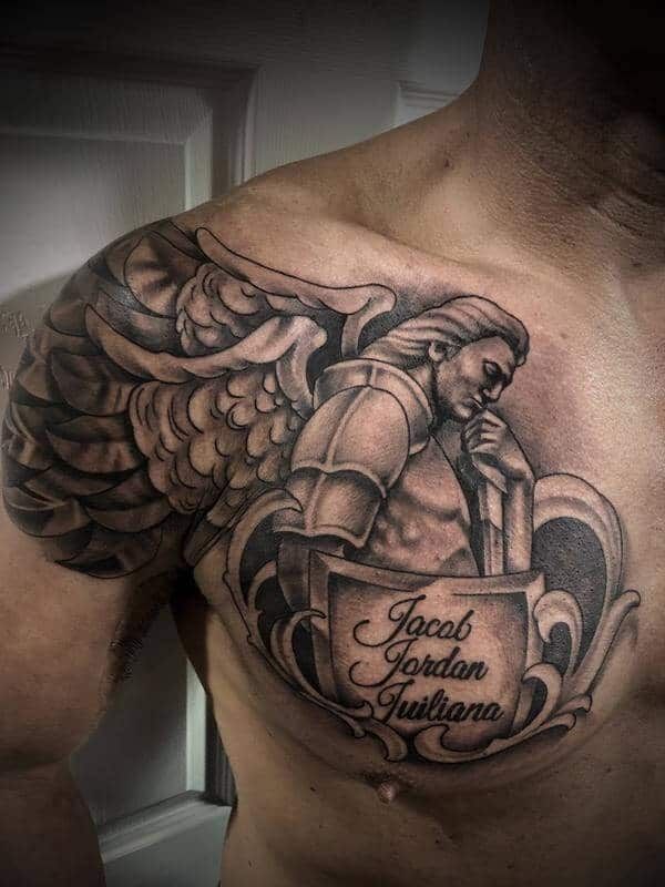 44 Beautiful Guardian Angel Tattoo Designs To Get Inked