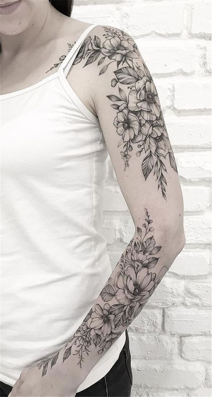 45 Gorgeous And Stunning Sleeve Floral Tattoo To Make You Stylish Women Fashion Lifestyle Blog