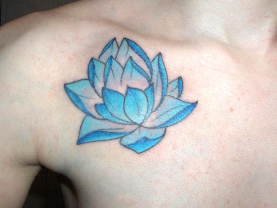 50 Beautiful Lotus Tattoos On Chest