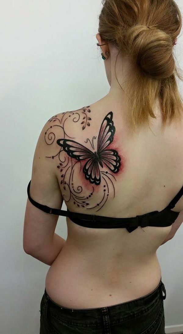 50 Butterfly Tattoos With Flowers For Women Nenuno Creative