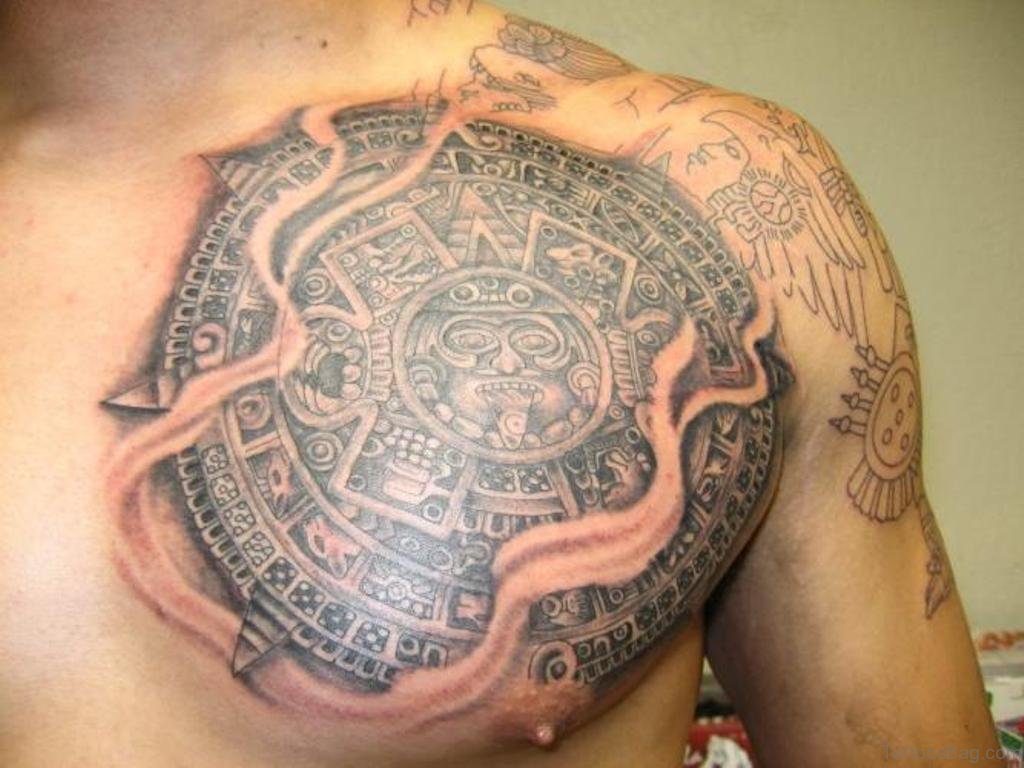 50 Classy Aztec Tattoos Designs On Chest