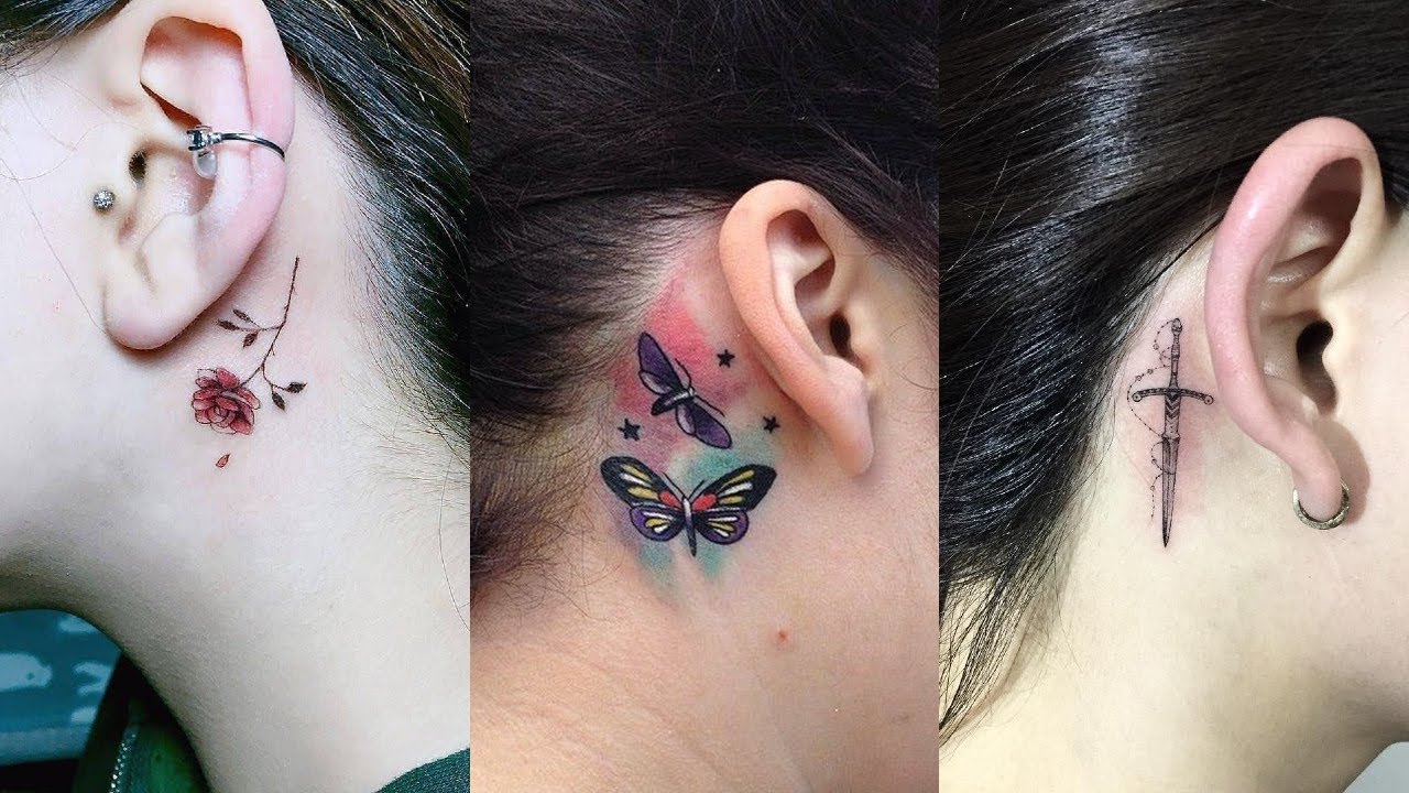 50 Cute Behind The Ear Tattoos For Women 2019 Tattoo Ideas