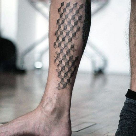 50 Geometric Leg Tattoos For Men Masculine Design Ideas