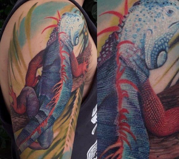 50 Iguana Tattoo Designs For Men