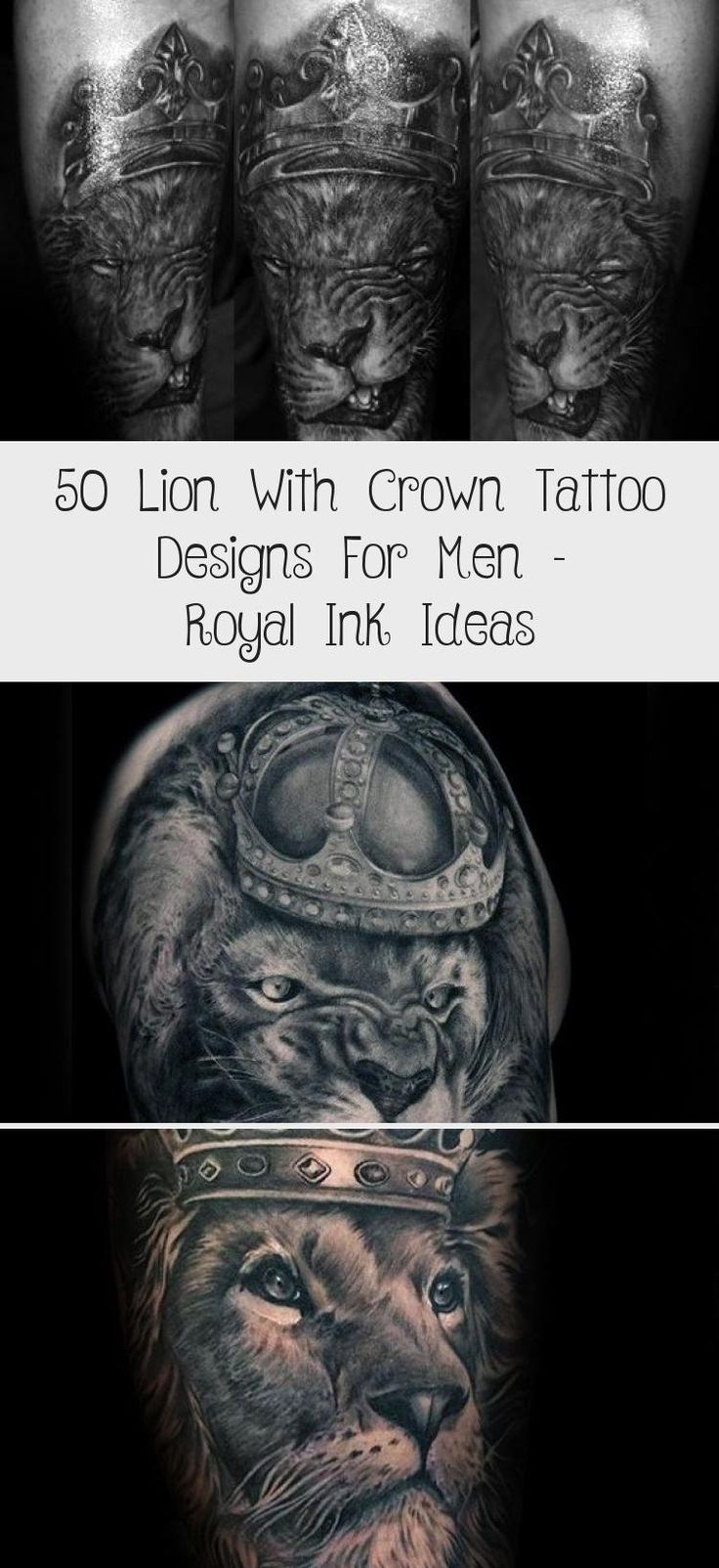 50 Wild Lion With Crown Tattoo Designs For Men 2023 Guide