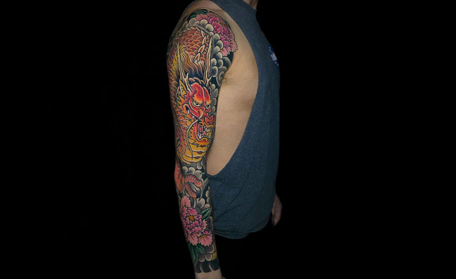 54 Alluring Dragon Sleeve Tattoo Ideas To Get In 2024