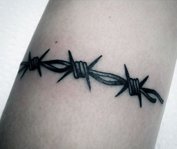 60 Barbed Wire Tattoo Designs For Men Cut Into Ideas