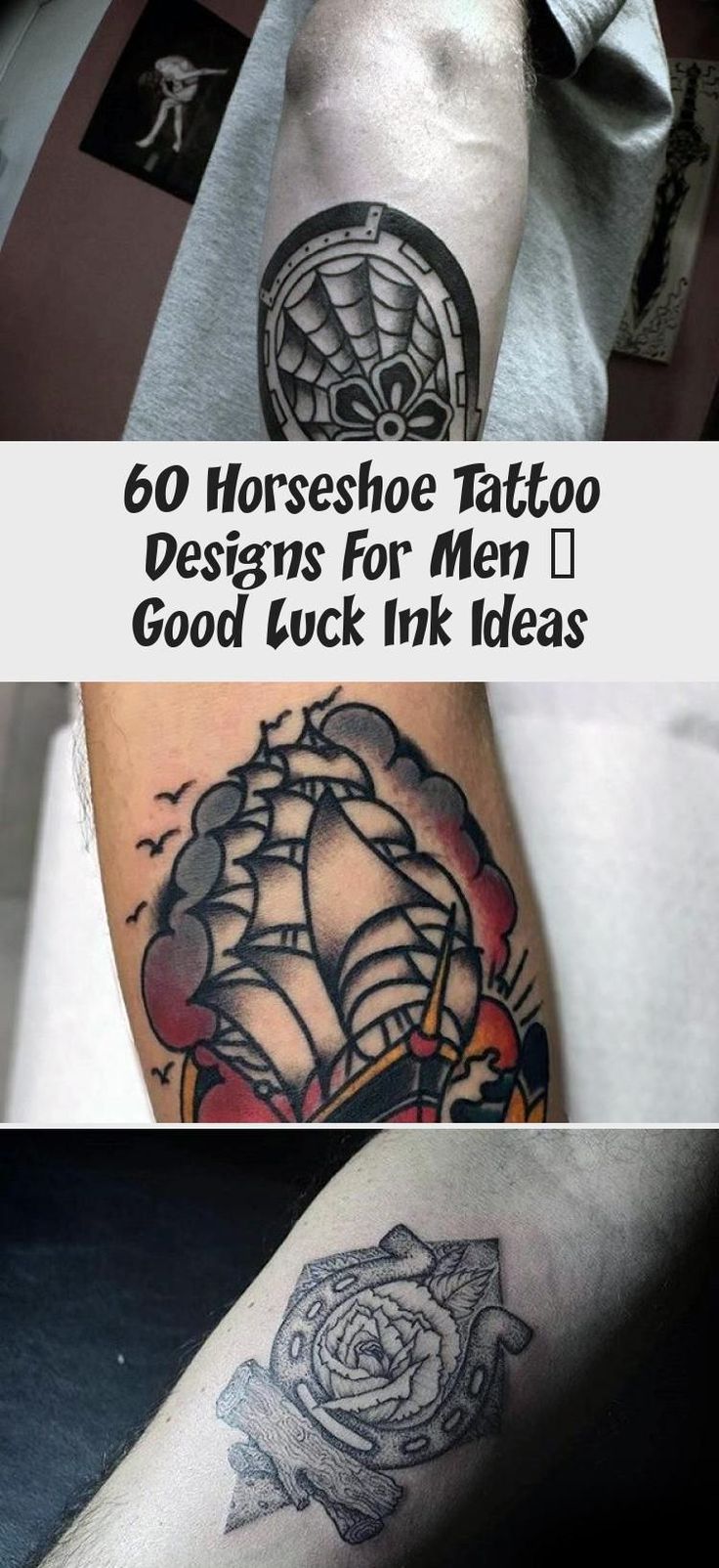 60 Horseshoe Tattoo Designs For Men Good Luck Ink Ideas