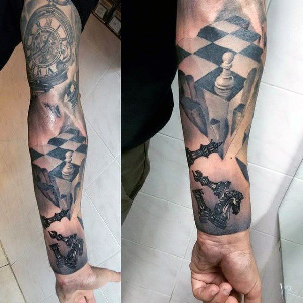 60 King Chess Piece Tattoo Designs For Men Powerful Ink Ideas