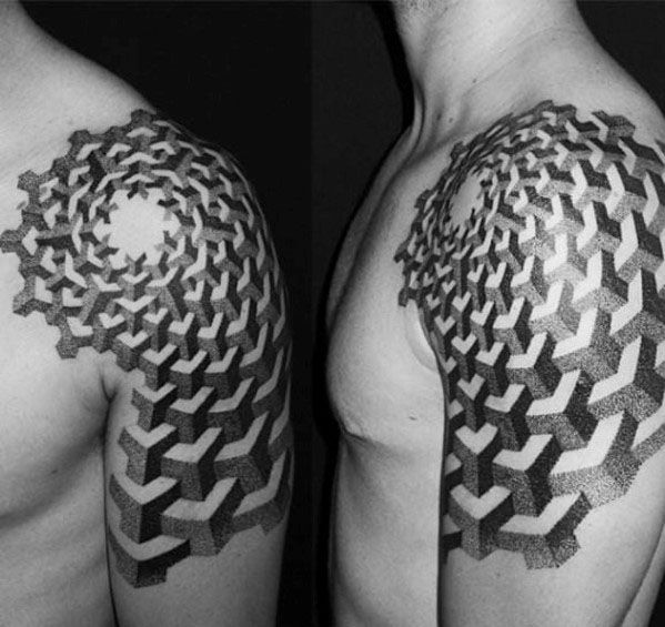 60 Mc Escher Tattoo Designs For Men