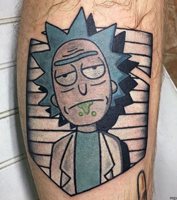 60 Rick And Morty Tattoo Designs For Men Animated Ink Ideas Art