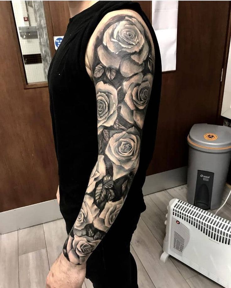 61 Amazing Rose Sleeve Tattoo Ideas