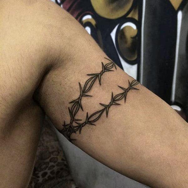 61 Awesome Barbed Wire Tattoo Designs For Men 2023 Guide