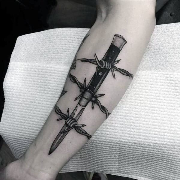 61 Awesome Barbed Wire Tattoo Designs For Men 2024 Guide Barbed