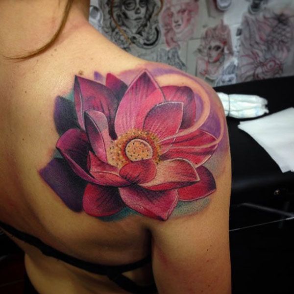 61 Best Lotus Flower Tattoo Designs Meanings 2024 Guide Red