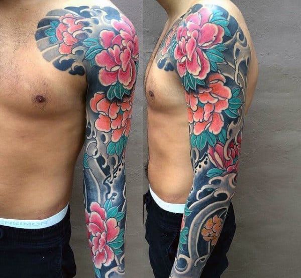 67 Cool Japanese Flower Tattoo Designs For Men Japanese Flower Tattoo