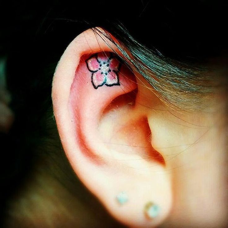 7 Floral Ear Tattoos That Are Beyond Adorable Brit Co