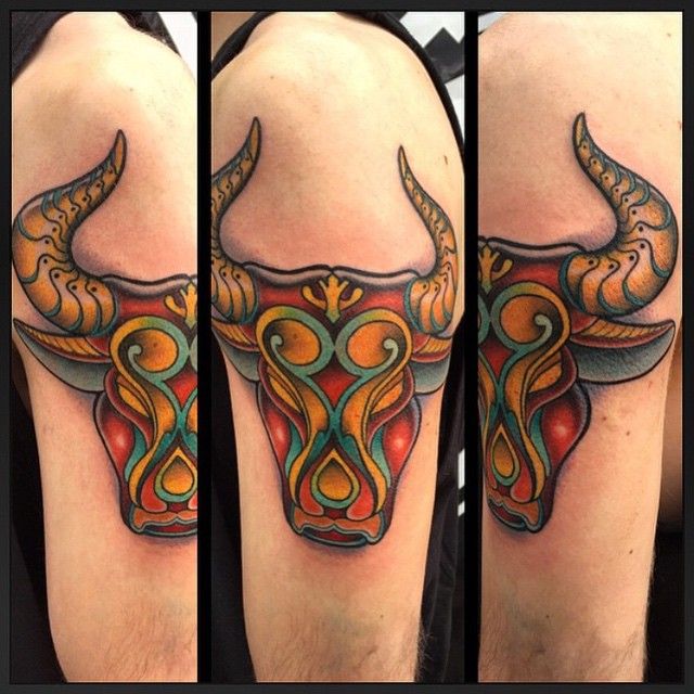 70 Astrological Taurus Tattoo Designs Strong Willed Zodiac Sign 2019