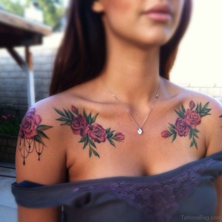 70 Brilliant Rose Tattoos For Chest