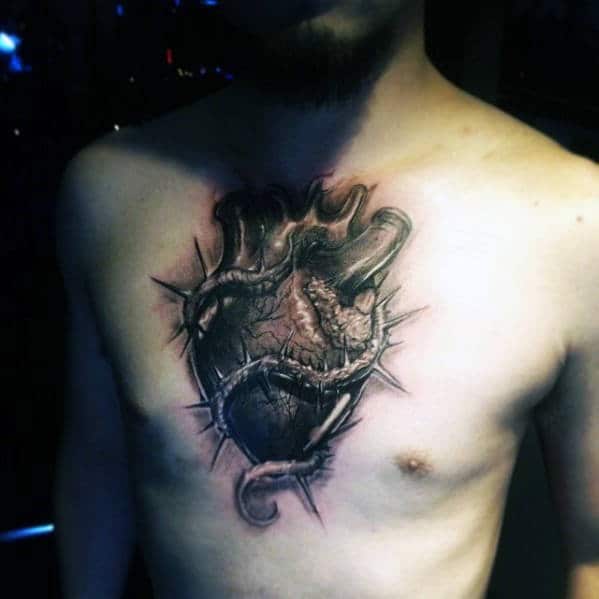 70 Cool Chest Tattoos For Men Masculine Ink Design Ideas