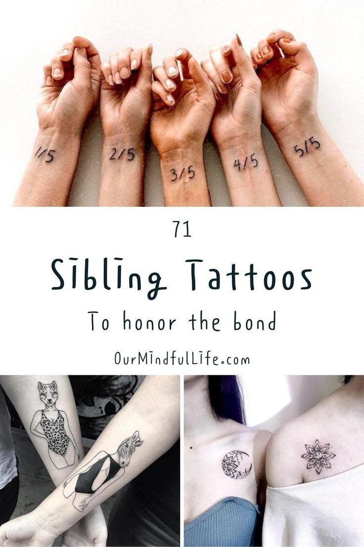 71 Sibling Tattoos With Meanings To Honor The Unbreakable Bond