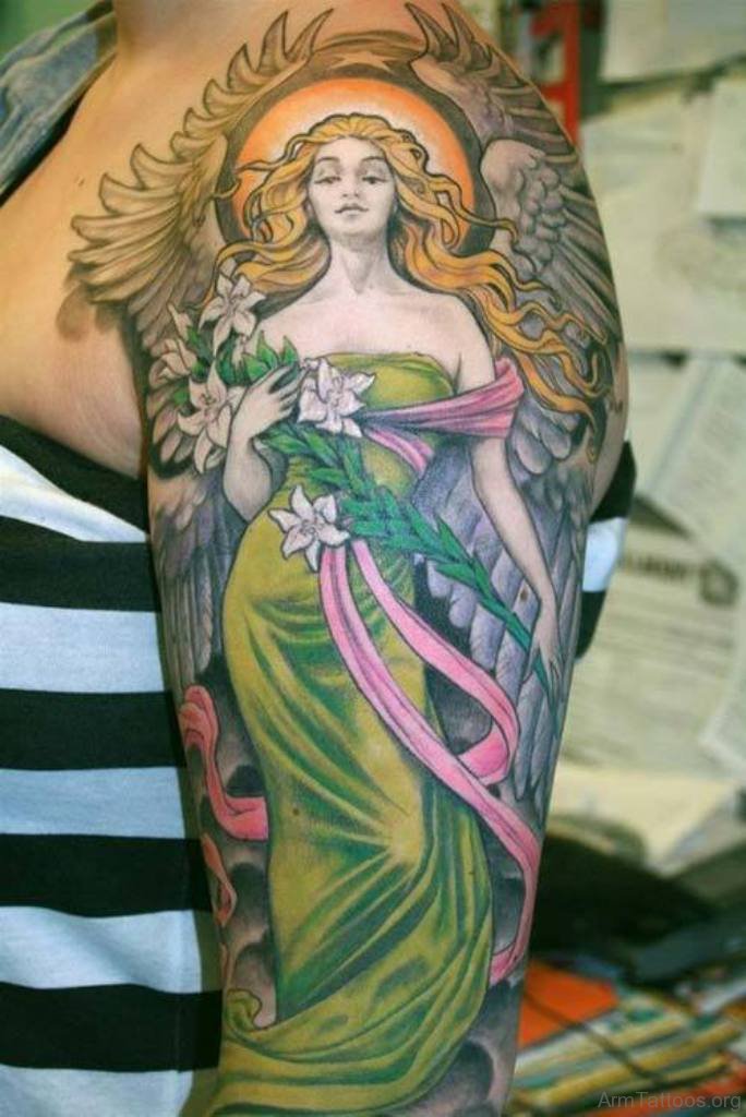 75 Beautiful Guardian Angel Tattoos For Arm Arm Tattoo Pictures